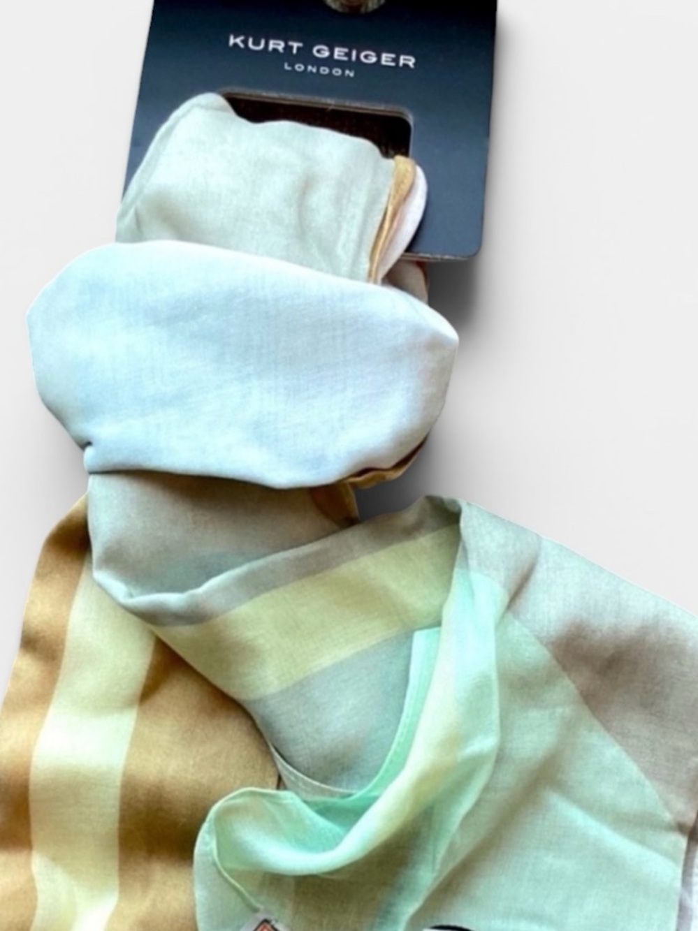 Kurt Geiger Pastel Plaid Oblong Scarf - Picture 2 of 5